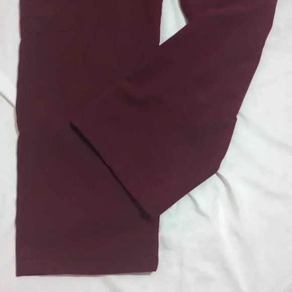 FIGS Kade Cargo Scrub Pants, Color Burgundy Size S/P (ALTERED/HEMMED) - Picture 11 of 16